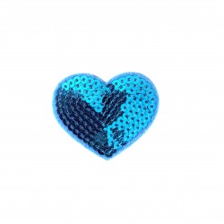 Paillettes Turquoise Heart Patch